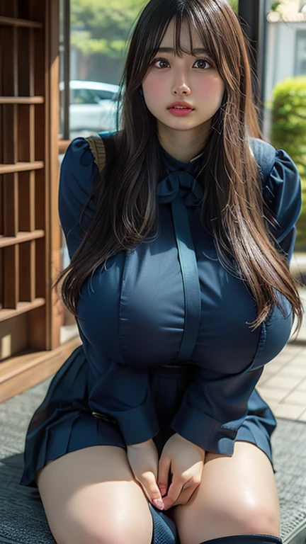 (master piece), RAW photo, ((extremly detailed)), high quality, best quality, charm, (1girl, solo), beautiful, the best lighting, muscular, Mature woman, perfect body, looks at the viewer, Maternal, shiny skin, oiled skin, seductive, sexy smile, big breast, huge breast, large breast, shiny skin, (((blue eyes))), blue eyes, blonde hair, (((brown long hair, long straight blonde hair with bangs))), ((Mini Sweater Dress Turtleneck, blue sweater dress long sleeves))), (((Thigh High Boots, Long Boots For Women))), morning, outdoor, ((central prak)), ((beautiful central park)), realistic central park, detail background, ultra detail, 8K, high realistic, high resolution, the best resolution, detail hand, detail anatomy, detail body, (high detail), detail arms, (high detail fingers), the best proportions, (detail intricated), (portrait), the best pictures, hdr, dslr, fix, fit, full color, ((realistic)), ((photorealistic)), enhance, detail pose, perfect pose, the best proportion pose, soft light, natural light, detailed light, Professional, Amazing, slender, narrow waist, thighhighs, (standing), ((from side)), vivid, sexy pose, full body
