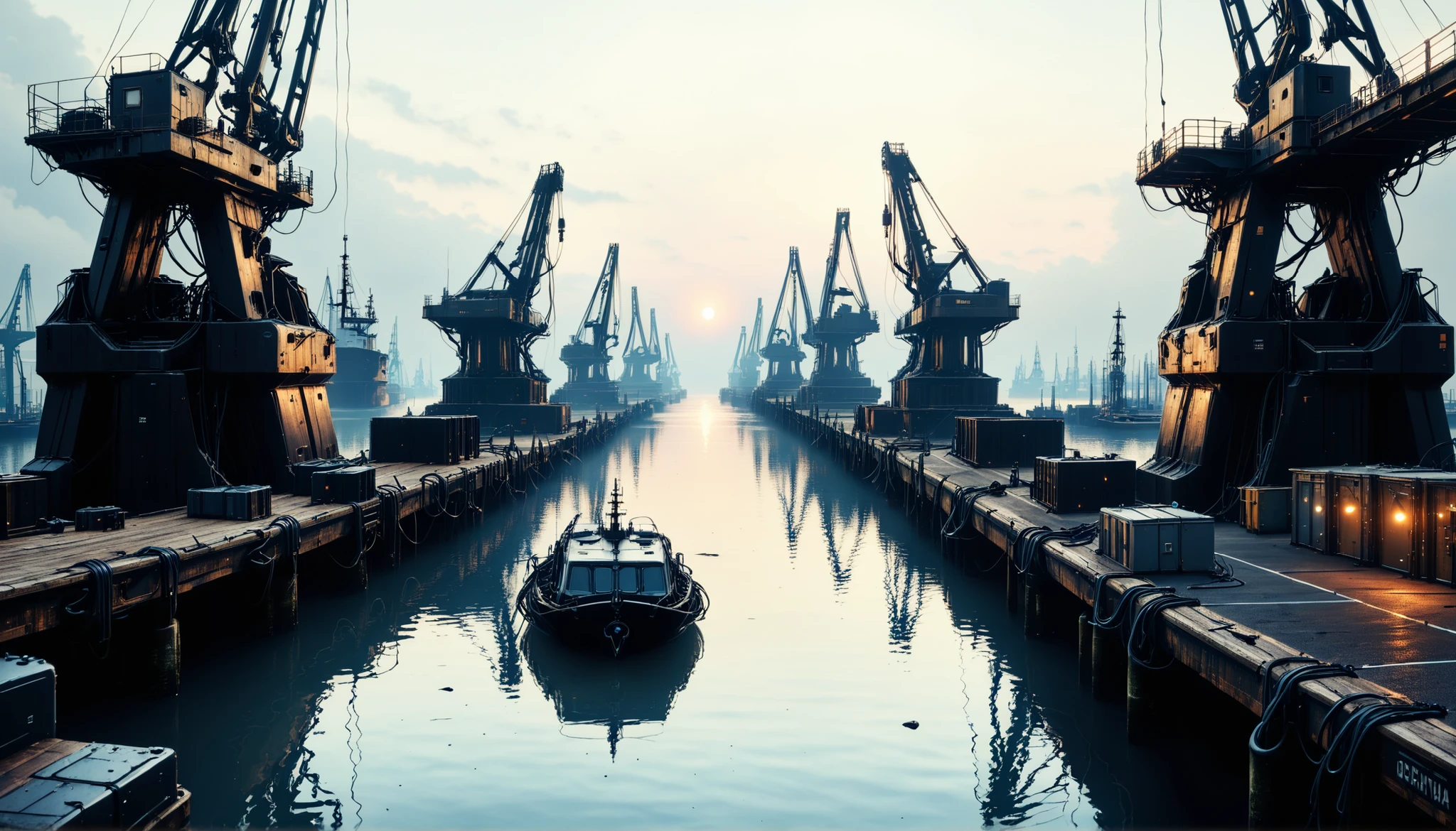 cybernetic corruption, Docks at Dawn