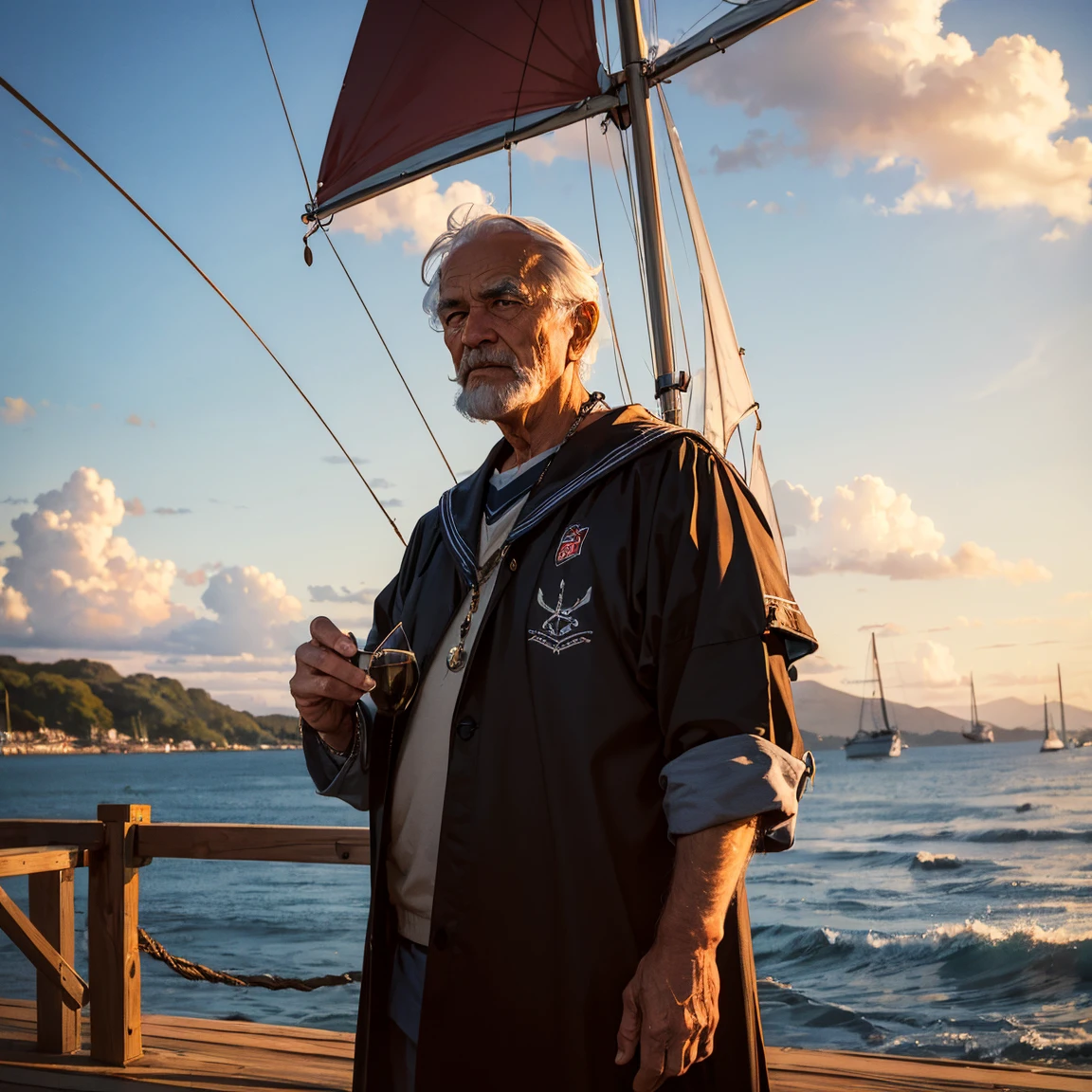 roger wicker <lora:senate_047_roger_wicker:0.65> , face closeup, face focus, shirt, formal, suit, collared shirt, white shirt, jacket,
Clad in a pirate outfit with an eyepatch, standing on a pirate ship with a Jolly Roger flag in the background, "Treasury Hunt",
best quality, masterpiece, HDR, professional, studio quality, highres,