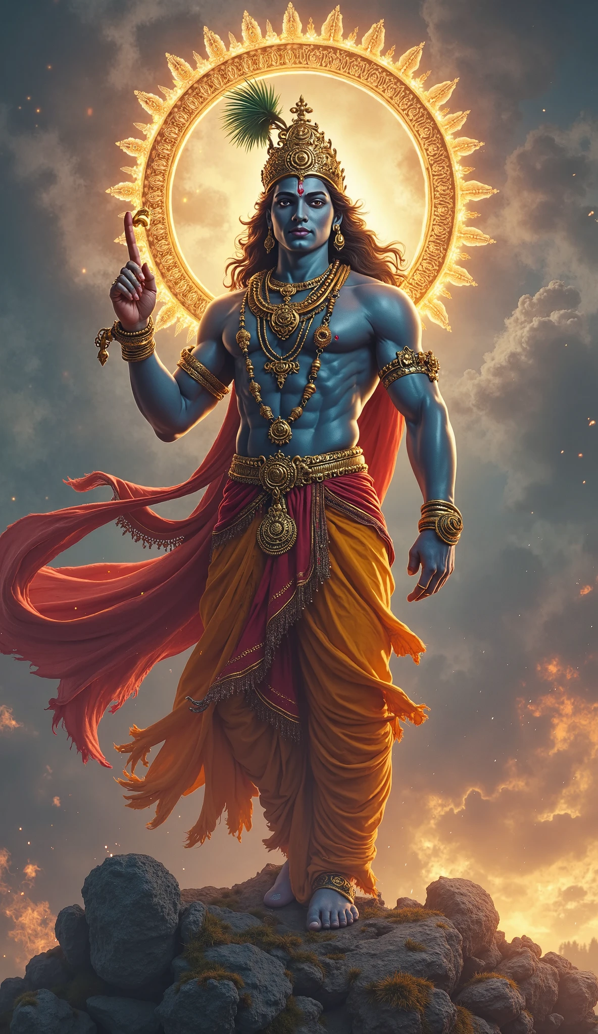 Lord Vishnu beautiful weapon sudarshan chakra