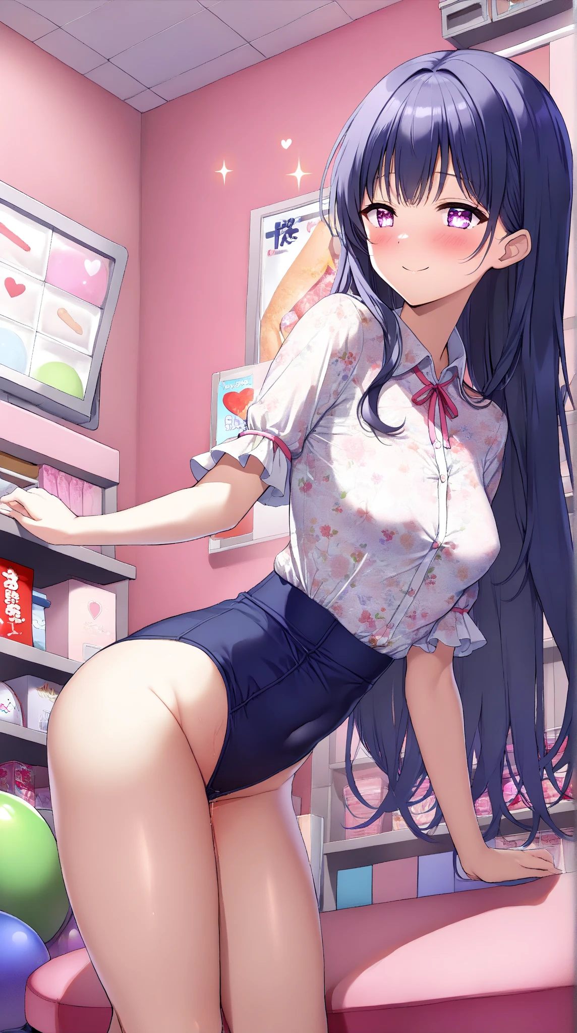 ((Highest quality, 8k, masterpiece: 1.3)), whole body,1 personの,1 person,,Glamorous Body,cute,Troubled face,Black Hair,Beautiful emerald green eyes,long hair,Stand in front,((Clothes hanger)),(((Pastel pink bra,Pastel pink panties,Scanty))),Morning sunshine,Inside the room,
