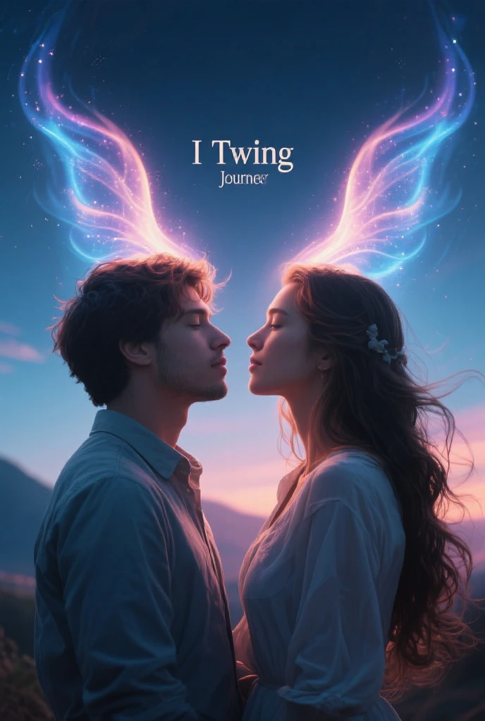book cover. It should have the design of two people under the night sky in love with the title "love between stars"