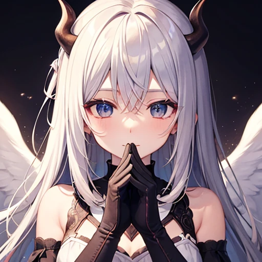 (( angel, Girl, pov, pov male body, pov body skin, hetero, blowjob, Deepthroat pov , penis, cum, )), (ultra close distance front face shot), (( niji illustration, midjourney, )), ceiling , 
