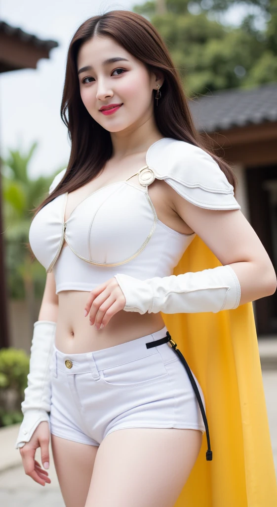 (female knight、Fantasy Armor、Skirted Armor、Tied up hair、is、Black Hair、Big Ass、Inside the palace、thong、Showing off her ass、Circlet、Groin、Knee-high socks)、Extremely sexy、Glamorous Body、Smile、Professional Lighting、Beautiful adult woman、Captivating thighs、Very large breasts、