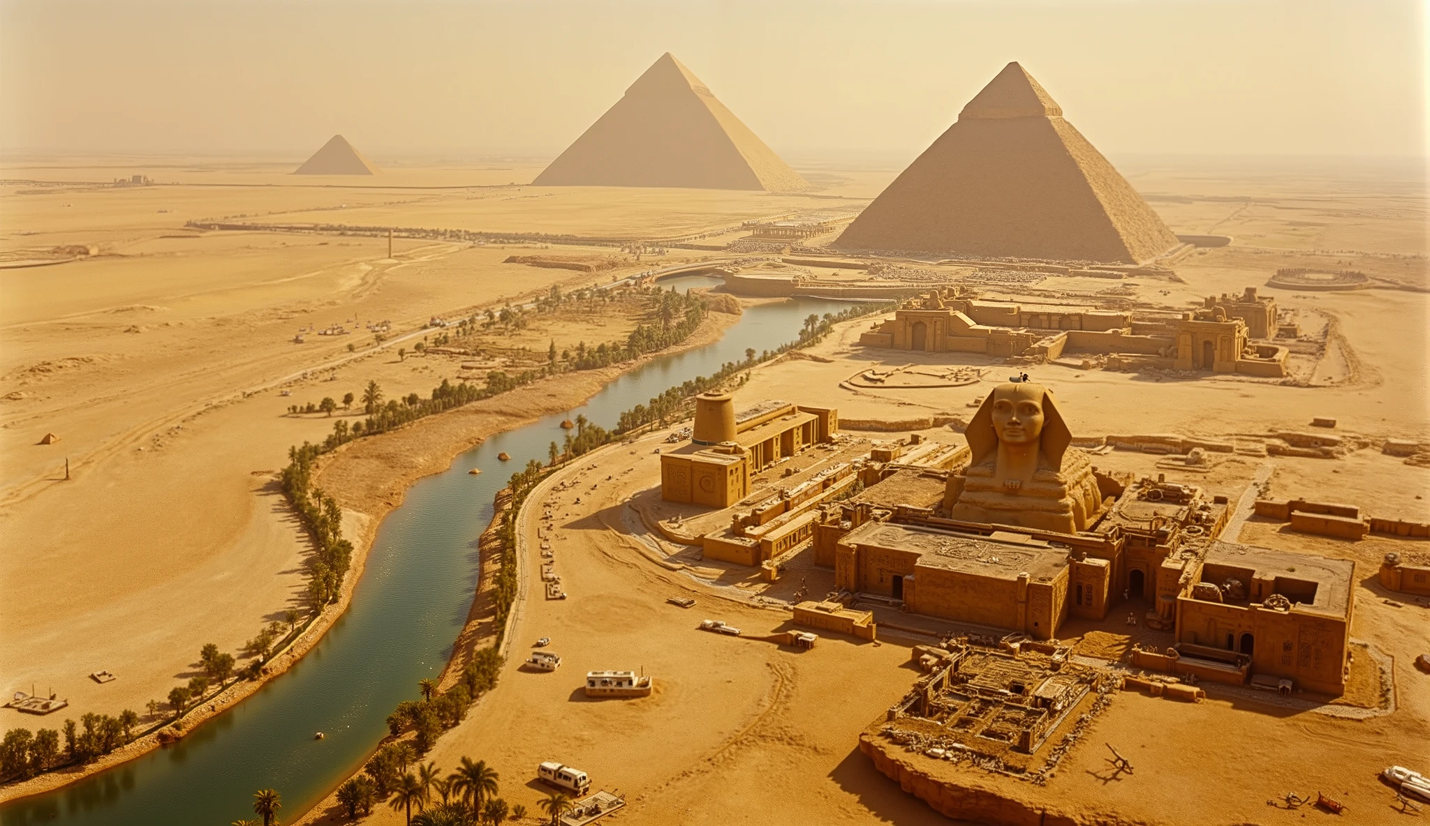 1950d, Ariel view, ancient egypt 