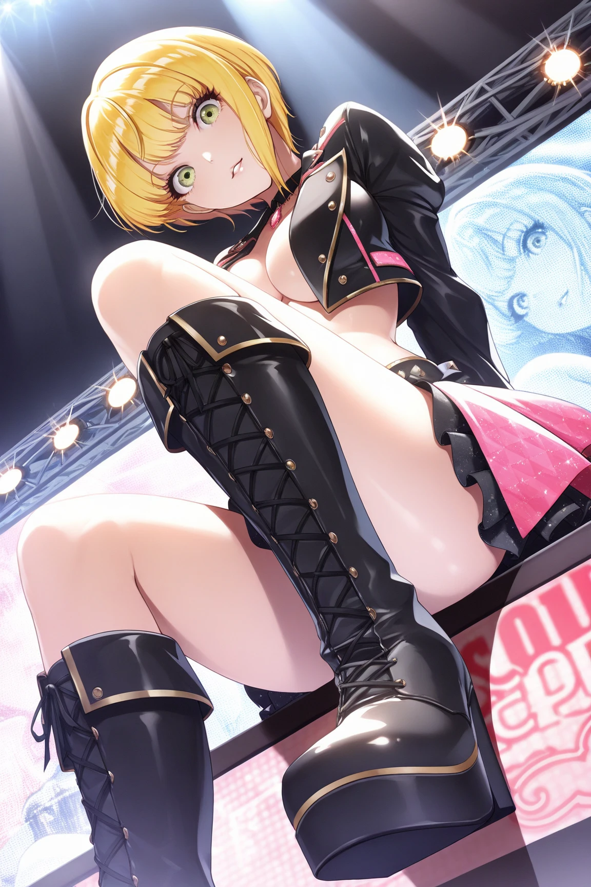 Highly detailed graphic novel illustrations, Unreal Engine 5, Punk rock style, Mecha, Sexy and cute, {girl} Blonde, Sunburn, Highly detailed graphic novel illustrations, Unreal Engine 5, Punk rock style, Mecha, Sexy and cute, {girl} Blonde, Sunburn, Highly detailed graphic novel illustrations, Unreal Engine 5, Punk rock style, Mecha, Sexy and cute, {girl} Blonde, Sunburn, Highly detailed graphic novel illustrations, Unreal Engine 5, Ultra mini skirt, Panty shot,Mecha, Sexy and cute, {girl} Blonde, Sunburn, ライブ会場でギターを持ってマイクを片手にロックを歌っているHighly detailed graphic novel illustrations, Unreal Engine 5, Punk rock style, Mecha, Sexy and cute, {girl} Blonde, Sunburn, Panty shot,Panty shot,Panty shot,Panty shot,Her skirt is flipped up,He is singing with a guitar and a microphone at a live concert.,Her panties are pretty visible,Her panties are pretty visible,Her panties are pretty visible,Panties in full view,Pants fully open,The skirt is open at the front and flipped up,T-back panties are completely visible from underneath,Singing with a microphone at a live venue,T-pants are completely visible from underneath,Singing with a microphone at a live venue,Red pants exposed,Singing while sitting on a chair and spreading her legs wide,Sit on a chair and spread your legs,Sit on a chair and spread your legs,椅子に座り足を左右に広げてDrum tapping,Drum tapping,Amazing muscular thighs,Hitting the drums with a stick,Ultra mini skirt,Sit on a chair and spread your legs,Ultra mini skirt,Amazing muscular thighs,Hit the drum with a stick,Sit on a chair and spread your legs wide apart