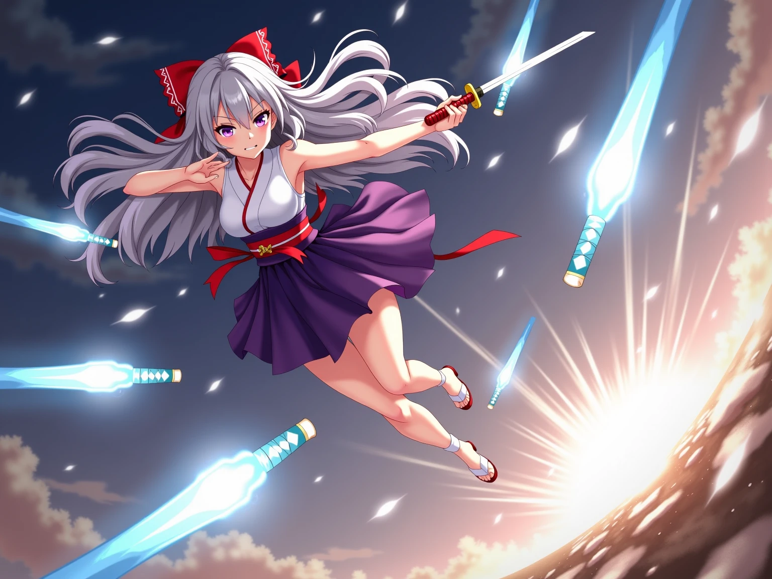 tmasterpiece，best qualtiy，high detal，style of anime，A cute girl，Holding a long hammer in his hand，She raised the hammer，Background solid color white
