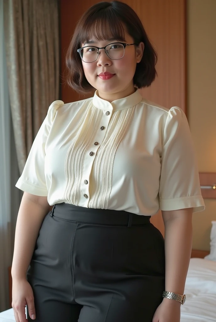 best quality, short hair,ultra high res, (photorealistic:1.4), serious, cute, pale skin, hands together in front, background street,(eyeshadow),(business suit),(dress shirt),(pencil skirt), pantyhose,peaceful neighborhood, sunlight,makeup,red lips,beauty, <lora:koreanDollLikeness_v15:0.1> <lora:shiliuyelei-000002:0.9>
