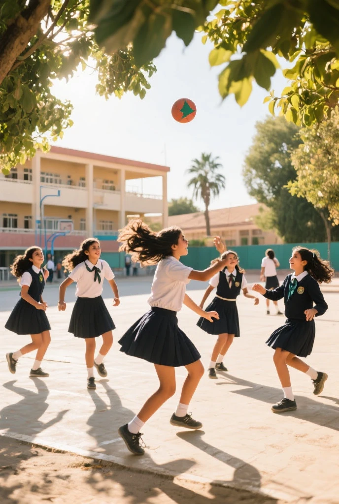 Happy throwing school supplies into the air, la frase "nos vamos a quinto"