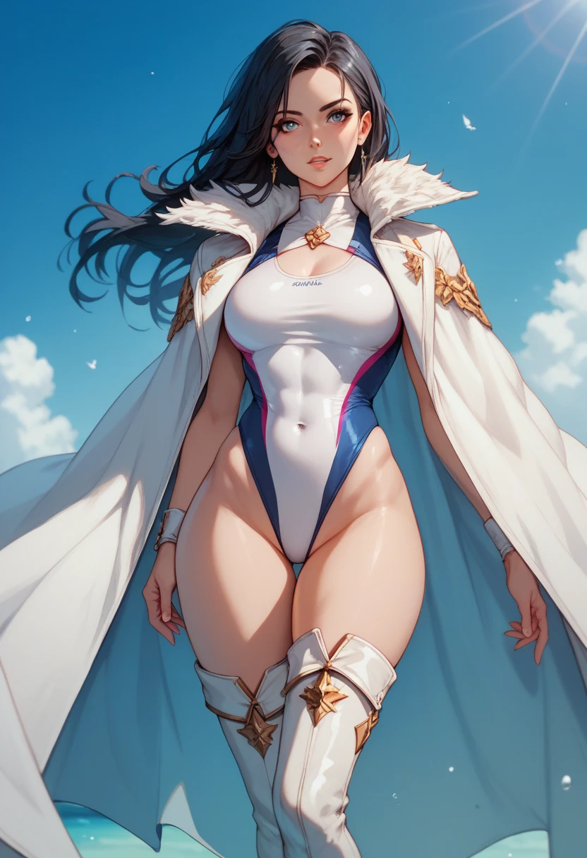 Multiple girls, giantess art, highly detailed giantess shot, giantess, most detailed, perfect face, two legs, five fingers, short hair, beautiful girl bigger than a skyscraper, wearing rimless glasses, smiling, huge breasts, swimsuit, stiletto heels, under heavy attack, very small metropolis, miniature metropolis, full body depiction, GTS, giga giant, trampling city, crush city, tiny city, micro city, high resolution, best quality, masterpiece,