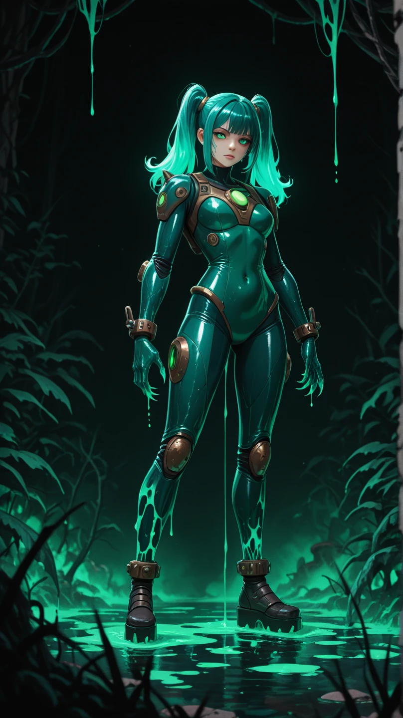 (1 female medusa-like mutant: 1.2), With a beautiful, enchanting face, this alien seduces us with her allure. Her captivating green eyes gleam brightly, reminiscent of burning embers. Her body is unlike any human's, boasting a sexy, otherworldly form. No humans are present in this scene as she stands alone, her cells fused in a unique and intriguing extraterrestrial way, moist skin,
(extraordinary beautiful photo:1.4), (glowing Baltic Jade Nephrite eyes:1.5), (sexy and glamorous:1.1), (coquettish expression:1.2), toned lean body, (muscular body:1.2), (beautiful abs:1.5), beautiful nipples, She has lots of iridescent translucent tentacles instead of her hair, pale skin, (white skin with prominent veins:1.3), moist skin,
Lots of iridescent translucent tentacles adorn her body, shimmering under the dramatic lighting. Her pale skin, with a hint of translucency, adds to her ethereal allure. This masterpiece, rendered in