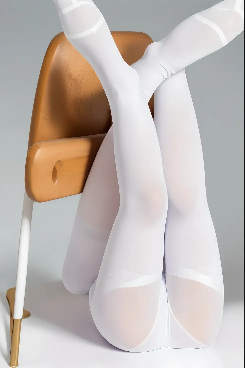 （Best quality，tmasterpiece，k hd，Vivid colors）there is a woman sitting on a bench with her legs crossed, wearing white tights, white tights, white stockings, full length and white stockings, nylon tights, pantyhose tights, detailed shot legs-up, white tights covered in stars, tights, tights, anime barbie in white stockings, close-up on legs, detailed legs, knee high socks
