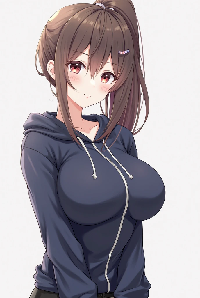 adolescent, big breasts, jacket, short hair, korean, unclothed, anime