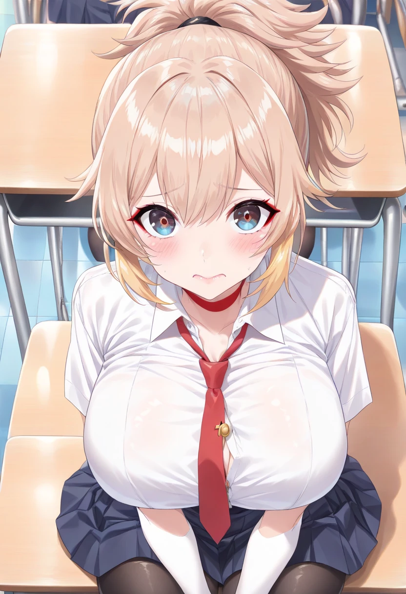 masterpiece, ,(solo:1.1), perfect face, (bright lighting:1.2),beautiful detailed eyes, extremely detailed face, perfect lighting,masterpiece, best quality, ((mature female)), ((large breasts)), 30yo female, 1girl, penis, hetero, 1boy, fellatio, oral, solo focus, pov, red lips, short blonde, provocative, tease, lips, lipstick, kiss the tip, kissing tip, pouty lips, put lips
