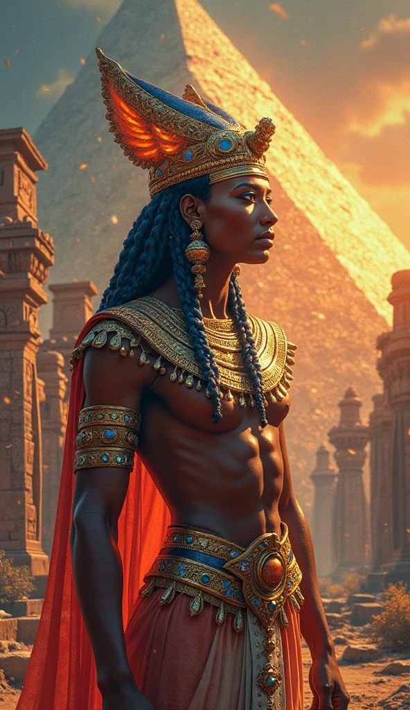 A 1990s style painting inspired by the title Black Egypt