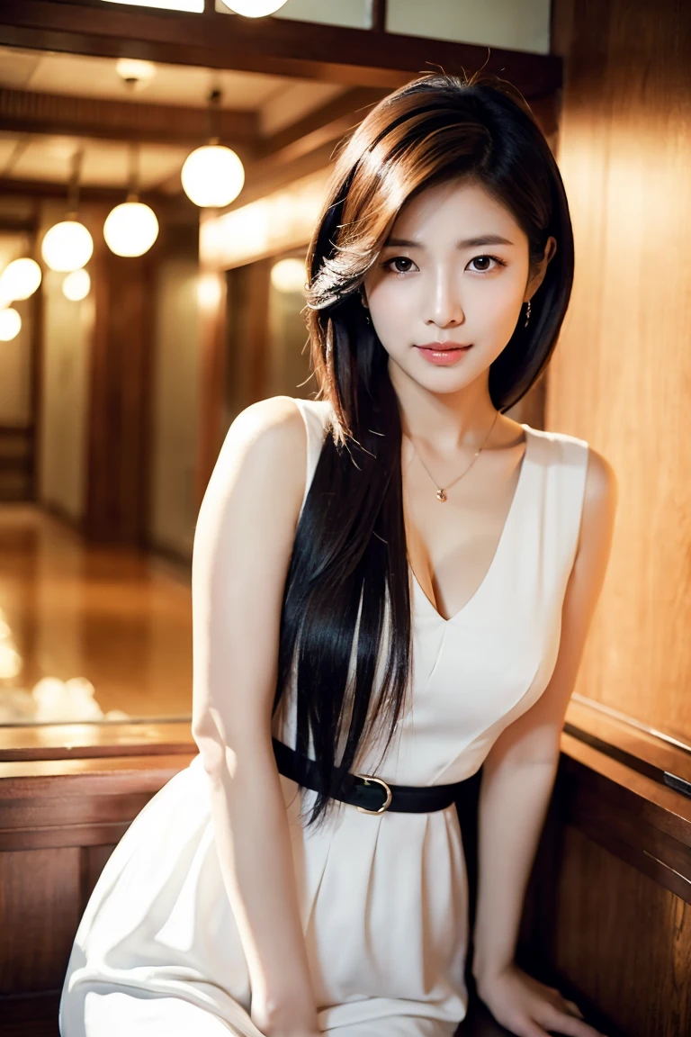 1 Girl,hotel,Soft Light,Chinese Beauty,dress,,Dark-haired,long hair