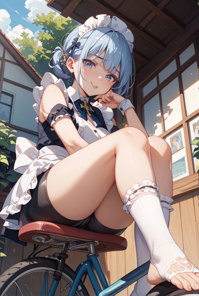 realistically, blue eyes, glowing eyes, white short skirt, extra short skirt, Blush, daytime, Wet from the rain, see through, sleeveless shirt, nipples, pussy, crotch, shy, Squatting windy, VILLHAZE, the skirt is turned up, highest quality, High resolution, highly detailed face, perfect lighting, Very detailed CG, perfect hands, perfect anatomy, Hand open skirt, armpit,