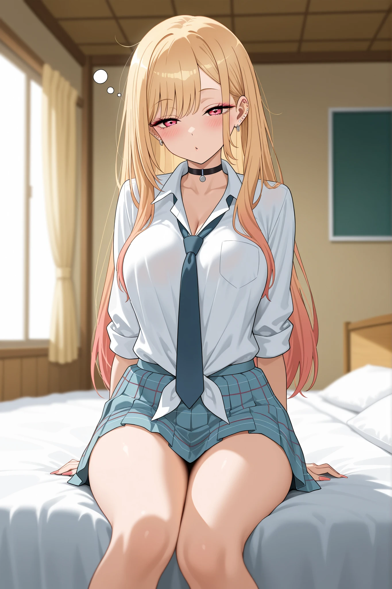 keikaruizawa, kei karuizawa, Long Hair, bangs, blunt bangs, (Purple eyes:1.1), Blonde, shirt, hair ornaments, ponytail, Scrunchie, blue Scrunchie, (Small breasts:1.2),
break skirt, shirt, bow, , Jacket, (red Jacket:1.2), Pleated skirt, bowtie, sweater, (blue bow:1.2), (blue shirt:1.2),
break indoors, classroom,
break looking at viewer, break (masterpiece:1.2), highest quality, High resolution, unity 8k wallpaper, (figure:0.8), (Beautiful fine details:1.6), Highly detailed face, Perfect lighting, Highly detailed CG, (Perfect hands, Perfect Anatomy),NSFW,裸feet, feet, (Fingering:1.3),(feetを広げる:1.4),(Spread your pussy:1.2), (Female masturbation:1.4),(Insert your finger into your pussy:1.3),(Open vagina, Vivid pussy, High quality vagina:1.3)
