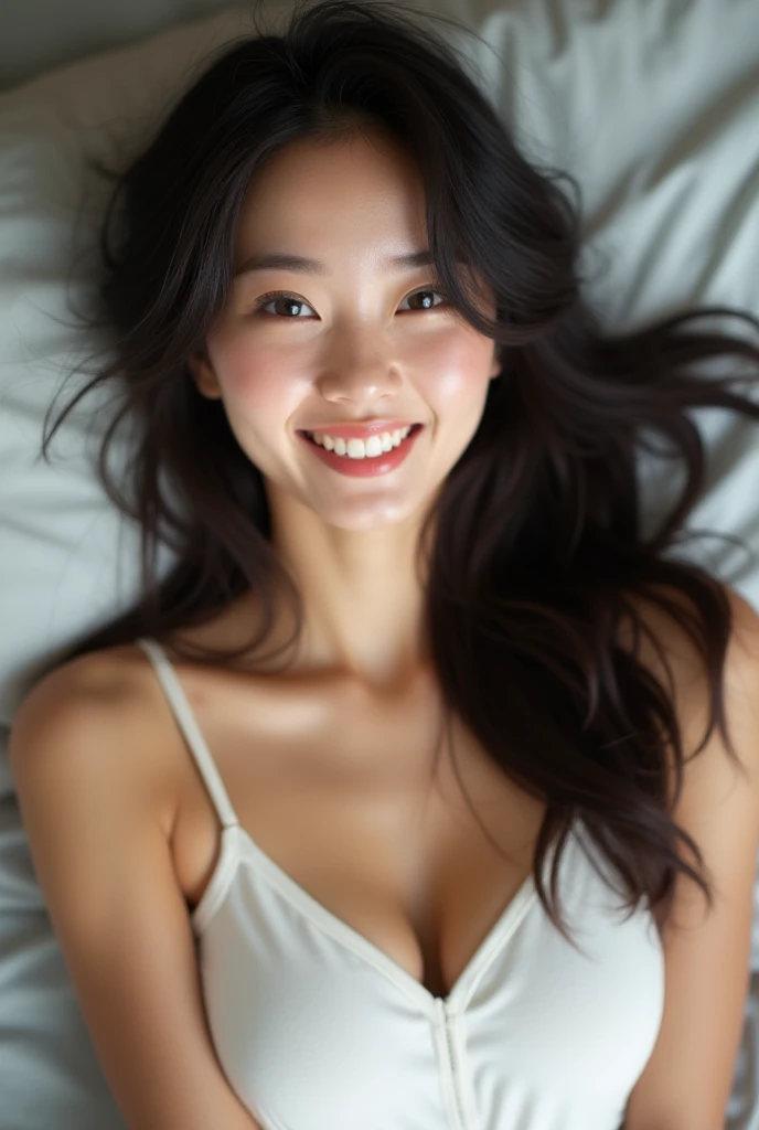 Realistic photo, 1 Japanese woman, olhos azuis claros, sorrindo, vestida com vestido de marinheira laranja marinho com sandalhas vermelhas , sentada no sofa with your legs spread, Detailed face and body, Natural light, High resolution, photoRealistic, (Highest quality,8k,High resolution,masterpiece:1.2),Very detailed,(Realistic,photoRealistic,photo-Realistic:1.37),Realistic skin texture,blue clear eyes, cabelos curtos de franja preta, Fine eyes and lips,Beautifully detailed face,Long eyelashes,Smooth Skin,Natural body shape, 