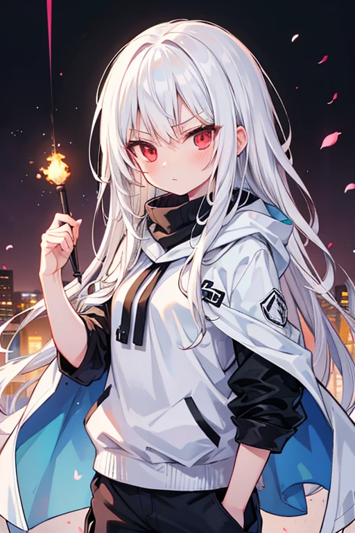 Highest quality、High resolution、Detailed Background、(Beautiful face in every detail:1.4)、age beauty、Anatomically correct、(Normal number of fingers:1.2)、Detailed eyes、Highly detailed face、Perfect body line、Light color hair、Bobcut、ponytail、cute hairstyle、well-groomed eyebrows、Cute gestures、Natural beauty、typhoon、heavy rain、Very strong winds、
(Typhoon day、storm.:1.5)、
Black clouds cover the darkening sky、A strong wind is blowing、wood々The branches are shaking violently、
A girl desperately trying to move forward、Wearing a light jacket and holding her hair down, she is walking with all her might.、She occasionally looks back with a worried expression.、
The girl's legs are about to get tangled up as the strong wind blows them.、The road is littered with fallen signs and leaves, creating a dangerous situation.、
The girl seems to be desperately walking through it, searching for something.、A girl desperately tries to move forward in the dark and raging nature.、The girl's efforts and the raging typhoon、cute