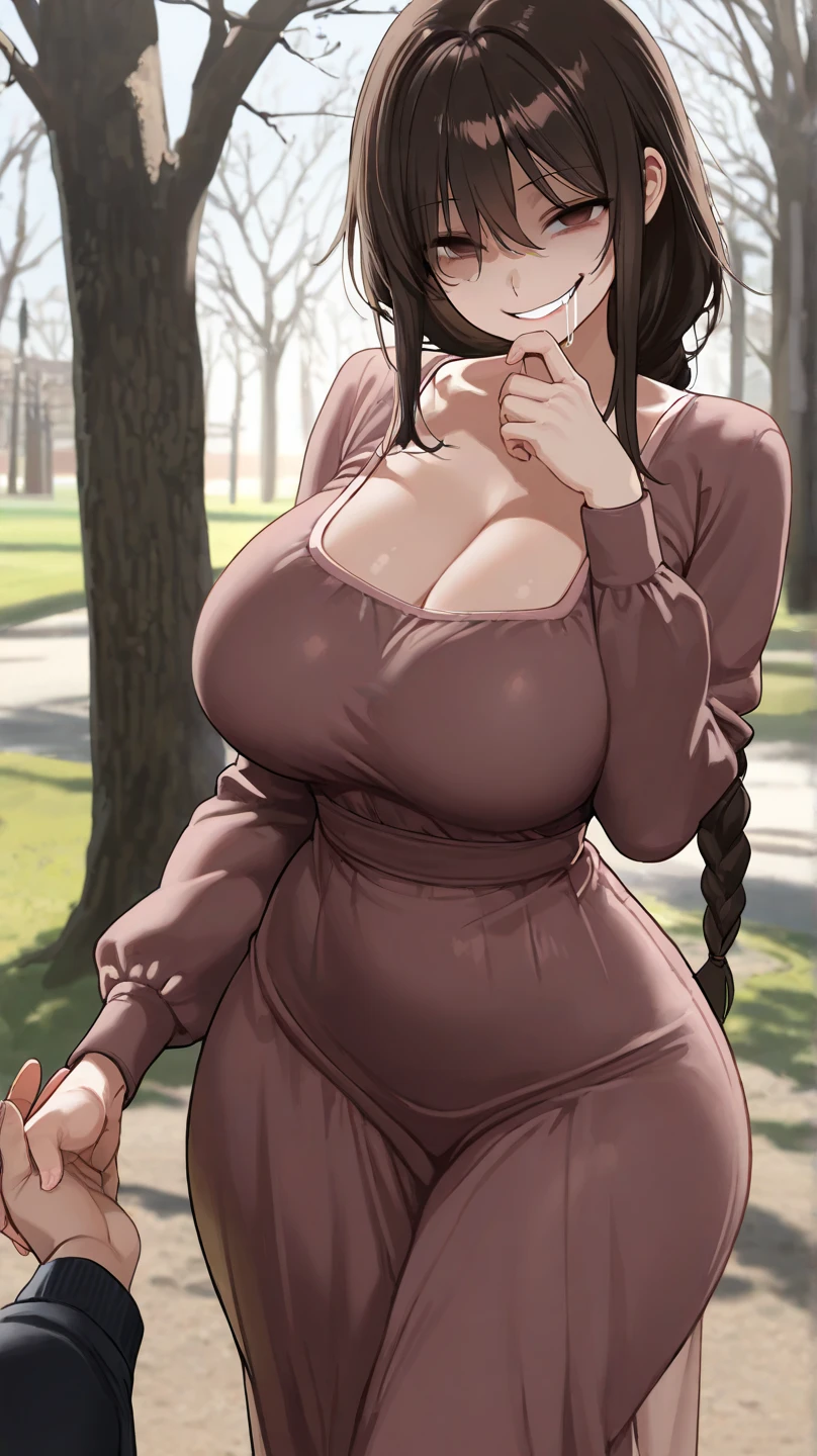 Masterpiece, Best Quality, (((Solo mature woman Janet))), (((Brown hair))), Ponytail, (((wide hips))), full lips, seductive smile, ((naked)), stepmom, Huge breasts, kneeling on mat, outdoors, blushing, , "beautiful mature face" , age30 , MILF , adult,, ((Sexual suggestiveness)), perfect detailed eyes, beautiful eyes, cum on breasts, exposed breasts, spread legs, showing vagina, cum leaking out of vagina
