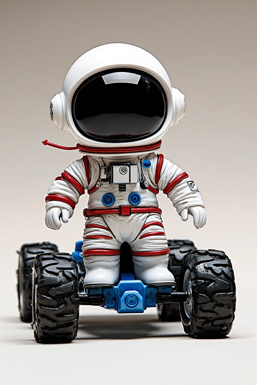 Boy, about 5 years old, Japanese, thin, dressed as an astronaut, with his Samoyed dog, building a cardboard spaceship Disney Style