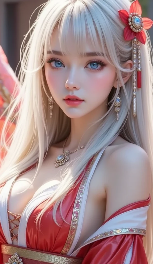 (Photoreal Stick:1.4, masutepiece:1..3, 8K), top-quality, masterpiece, 超A high resolution, Perfect dynamic composition, Professional camera work, Grow Light Effect, Mystical portrait, Cinematic Light, Highly detailed skin and facial texture:1.3, The ultra-detailliert, Detailed hands and fingers, A detailed eye, (riding a dragon), (myterious:1.3, Fanciful:1.2, tradition:1.2, majestueux:1.2), 1girl in, 25-years old, cute and sexy slim goddess, Fair skin, (Calm:0.9, Totally captivates you:1.0), (japanese miko costume:1.3, off shoulders), (voluptuous breasts:0.9), (Backshots), (A beautiful Blue eyes, Eyes that feel beautiful eros:0.85), Sexy face:0.4, (A mouthfeel that feels beautiful eros:0.85), ((Too cute beauty:0.9)), Fantastic background, Eliminate unnecessary hands
