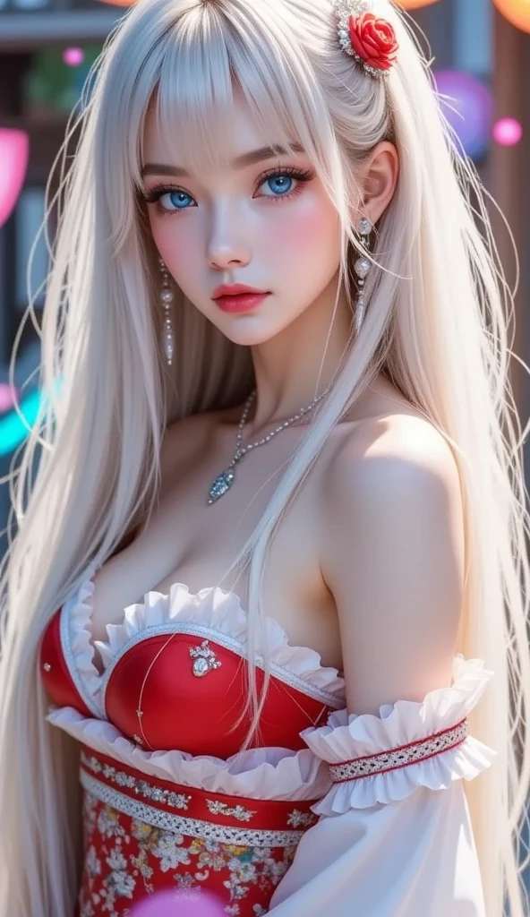 Beautiful breasts,white Tone,white,Sexy Girls ,,,white Hair,white髪、your、