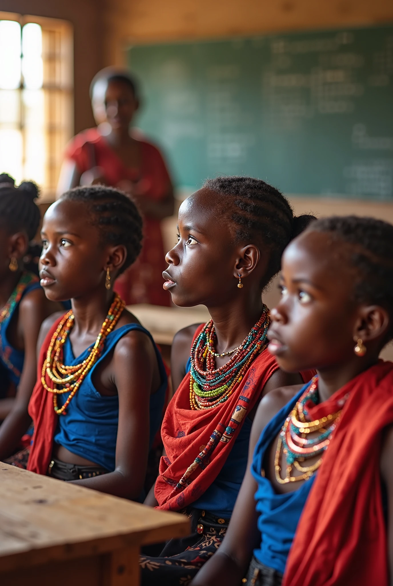 A picture showing cultural intolerance in a classroom in a Kenyan school 