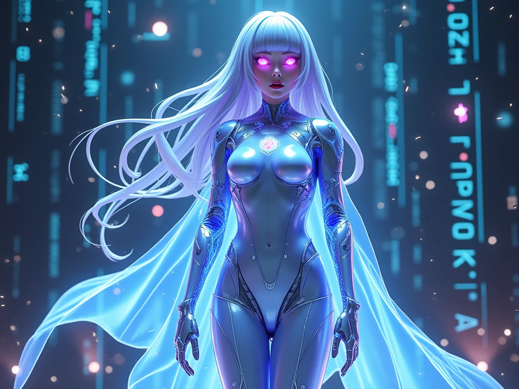 The Studio of Cybernetic She-Devils - an adventure awaits within!, digital art, serial art, highly detailed cybernetic body, divine cosmic female powerwave, Glimmer

