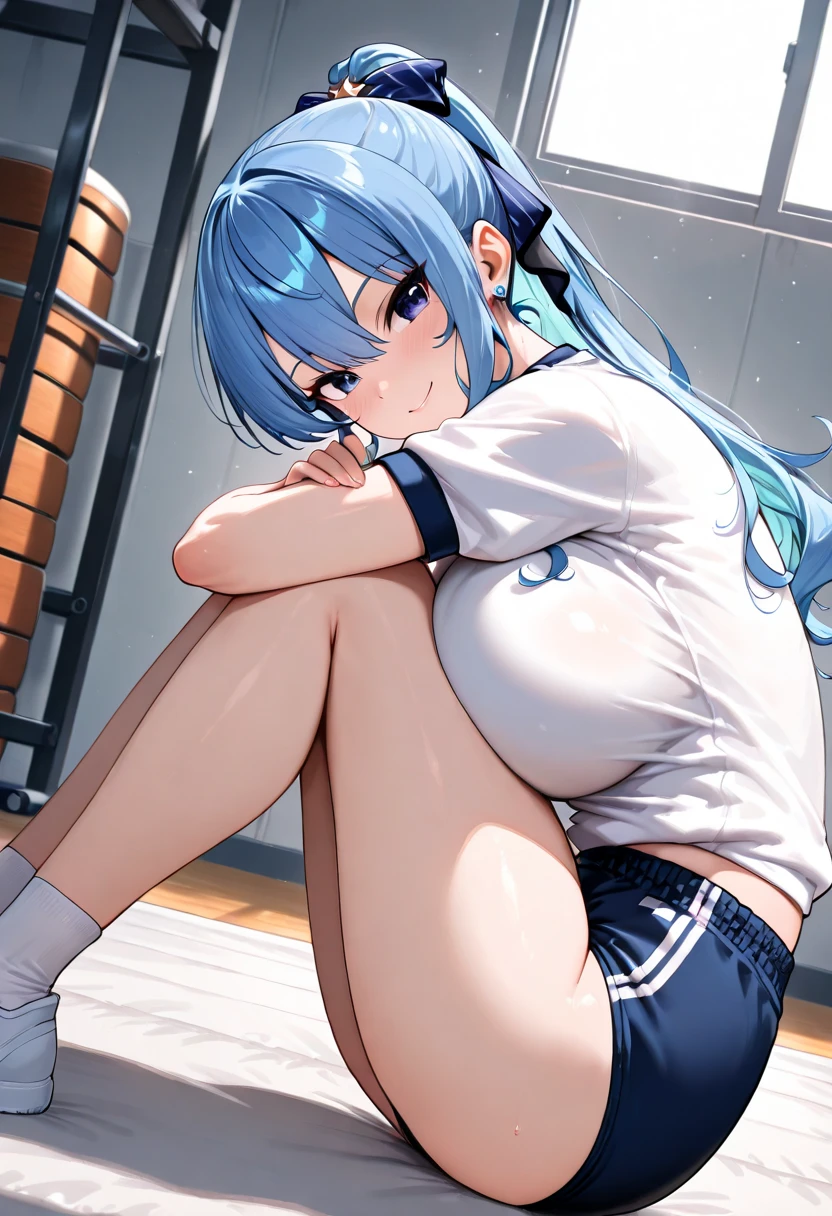 (Highest quality), (masterpiece), highly detailed, highly detailed face, Adult women, Nakano Ichika is sleeping in bed in her tight gym clothes with her legs spread and my hips pressed tightly against hers while she is having sex with me and she doesn't notice it., whole body, Eyes that are evenly shaped, She has a full head of pubic hair, Pink Hair, asymmetry short hair, Love juices entangled around the penis, A small cross-section of a uterus with a penis expelling semen in the background, Sleeping with both eyes closed, Small breasts, Accurate depiction of penis insertion,