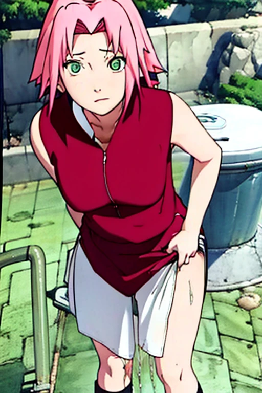 Sakura Haruno nude,wide hips,abdomen,sexy ,In the house,NSTDA,(( naked,Shirt handle,full body,skirt handle, Lift the skirt, in the bedroom,open shirt,nipple))