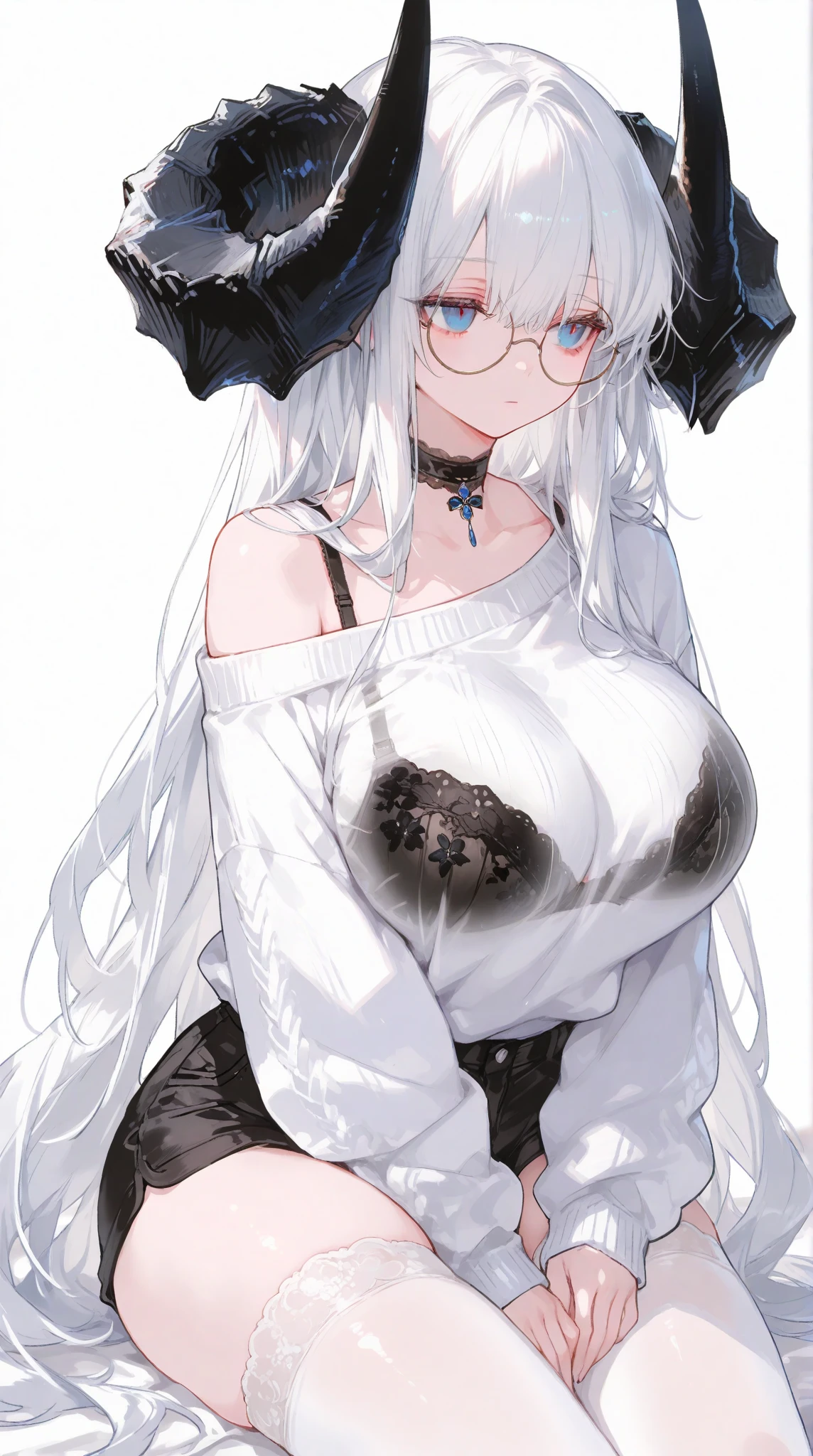 1个Giant Breast Girl, Gothololita, pale-skinned, Blue hair, (curlies), (hair covering one eye), Gothic architectural background, (The is very detailed, hight contrast, k hd, High resolution best quality masterpiece)