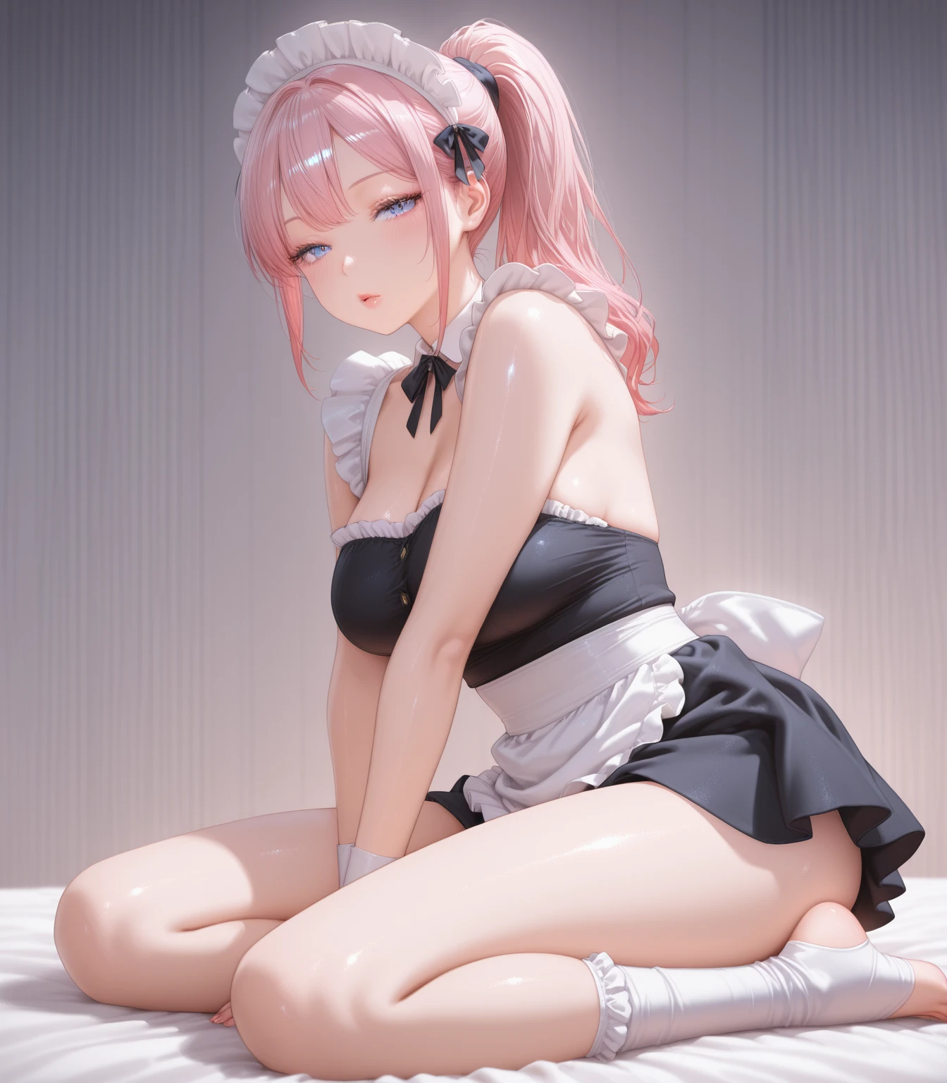 pink hair sister sucking brothers cock under sheet