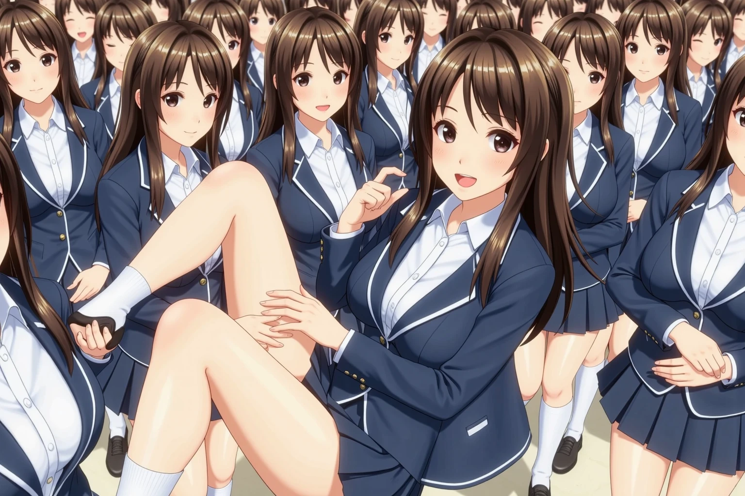floral panties、high socks、Sperm on panties、Panties up、sailor suit、、crowded train、close your eyes、while standing、be happy、spread both legs wide、I cum violently、A large amount of sperm flows out、embarrassed face、The muddy semen splashes on my face、pubic hair、scream sexy、scream obscenely、very troubled face
