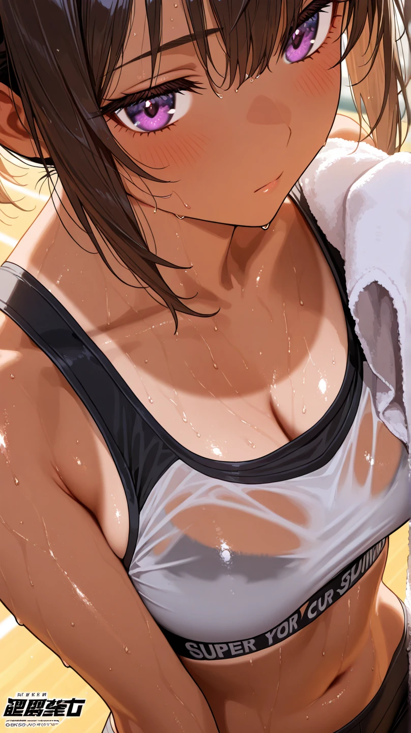 (curvy), Toned, Highest quality, Super detailed, masterpiece, Ultra-high resolution, 8K, Ridiculous, Cowboy Shooting, Blurred, Focus on the girl, Embarrassing, blush, Lovely, Open your mouth, What saliva leaves behind, (white tanktop), (micro mini skirt), Wet skirt hem, (Sticky panties:1.1), (cleavage), (cleavage), Classroom Background, The skirt is accidentally exposed,[1girl, nakano azusa, K-On!], big breasts, (crop top navel), (waist line), Accidentally exposed panties