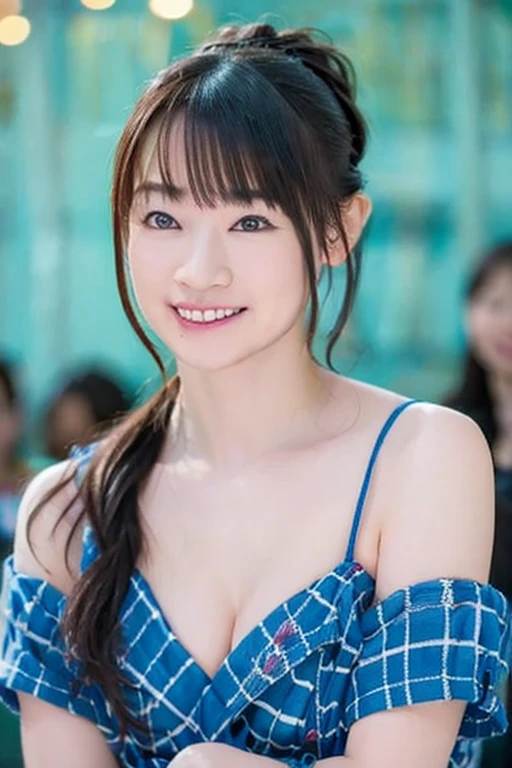 masterpiece, best quality, 1girl, aqua eyes, black hair, closed mouth, multicolored background, looking at viewer, outdoors, solo, upper body, alluring, clean, beautiful face, pure face, pale skin, sexy pose,((luxury dress)), long hair, ((perfect female figure)), mature female, milf, narrow waist, chinese deity,smile,