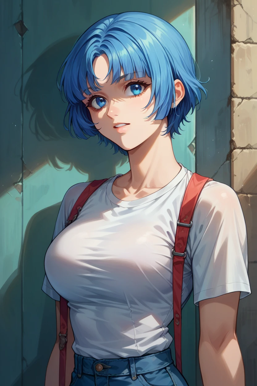 (Best quality,4K,8K,A high resolution,tmasterpiece:1.2),ultra - detailed,(actual,realistically,realistically:1.37),Ultra HD face, upper part of body,expenses_Lucia, Glaring, hair covering one eye ,mitts,Short hair details, Wear gloves on elbows, jewely, LOP, bigger, choker necklace, Split sleeves,OUTDOORSmasterpiece, Best quality, ultra - detailed, The best shadow) , Close-up of sitting outdoors, looking towards the viewer, White skin of the, , Crazy expansion, Larger than shoulder blade, big chest and thin waist, Pelvis larger than shoulder blades, Fitness model, Ruddy cheeks, sweaty, breath through, drenched all over the body, wheezing, Shy and nervous expression