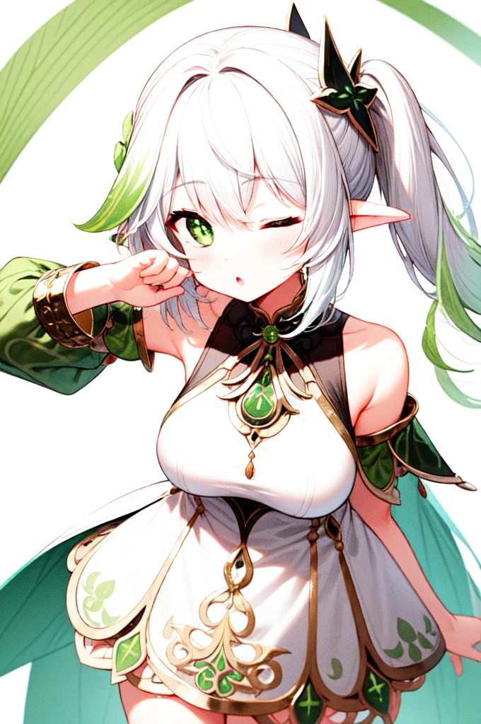 nahida genshin,Cute loli style,Antique clothes,Poster publicity style,Pose,Simetall,C cup,Happy expression