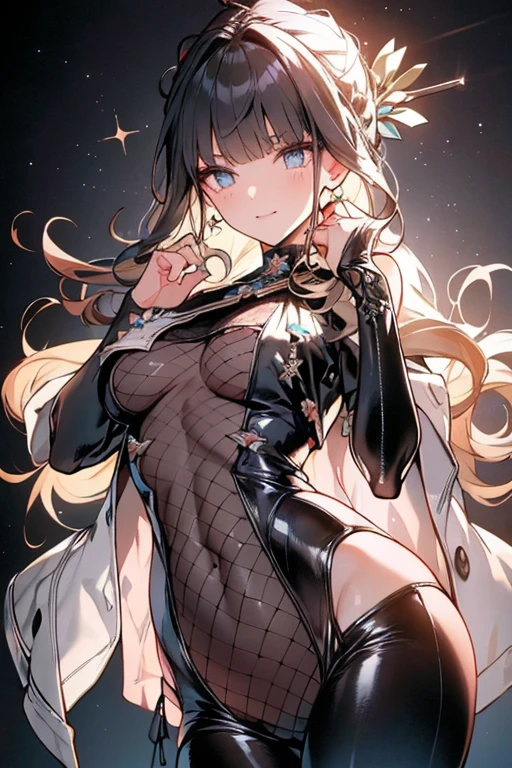 {{masterpiece}}, The best quality of life, 、Dark brown long hair down to the waist、Anime Girls with brown long hair, Cute female anime visuals,(Black Bunny Suit,Black pumps), Anime full body illustration, Anime Moe Art Style, Anime characters, (Anime Girls)、(Green Eyes)、Expressionless adult woman、Small Necklace、((White background))、Fishnet tights、Black pumpsをはいて立っている、tall、One woman with good style、Large Breasts、Black rabbit ears、Bunny girl