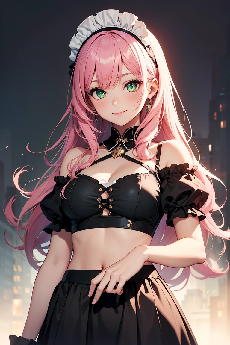 (masterpiece, Highest quality:1.3), (Very detailed:1.2), (hyperRealistic:1.3), (RAW Photos:1.2), High resolution raw color photos, Professional photos, (PhotoRealistic:1.4), (Realistic:1.4), (Pink Hair:1.5), Professional Lighting, Perfect Anatomy, (Big Breasts:1.3), (blush, Detailed face), (Bright smile:1.5), Trending Hair&Trending Hairカラーをランダムに, Earrings, necklace, bracelet, sexy, erotic sexy, ランダムでsexyなグラビアポーズ, いろいろなsexyポーズ、Random Pause、(Beautiful cosplayer in a red gothic lolita dress、Full moon and starry sky、Black rose in hand。Lace headdress on head、She is wearing red boots。: 1.3)、Succubus、devil、It has two red horns on its head.、Has two horns on its head,Big horns