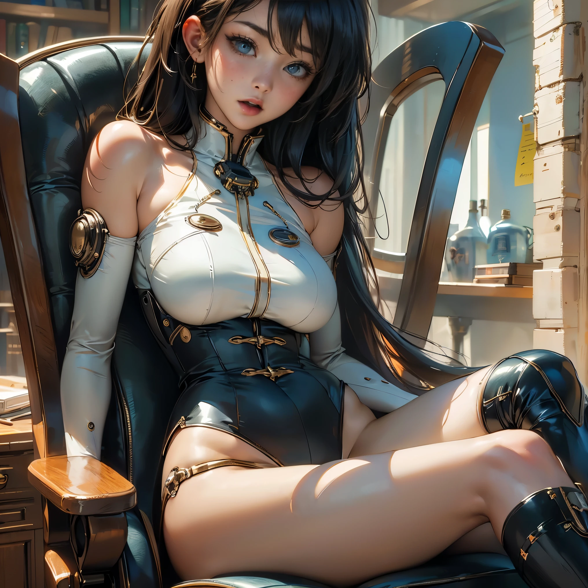 (Extremely detailed CG unity 4k wallpaper),(masterpiece),(Best Quality),(ultra detailed),(best illustration),(best shadow),(absurdities),(detailed background),cute woman, ((cum on tits)) (semen on the body) very long pigtails, good, black eyeliner, short gothic dress ((bare breasts)) ((semen)) ((Cum in mouth)) ((Cum on breasts)), Session, coquette, blush, black fishnet stockings, smile, black heels, full body shot,legs apart,bare chest,tight,black hair,high school girl,black fishnet stockings,legs apart,gothic,chained,sexy position,head on,detailed legs,one of his fingers in his mouth,her panties are visible,no panties on,with another girl,Brides,one on top of the other,blue shoes,universe background,planets,stars,space ((open mouth)) ((Ahegao)) ((sexy)) ((Cum in mouth)) ((semen)) (wet)