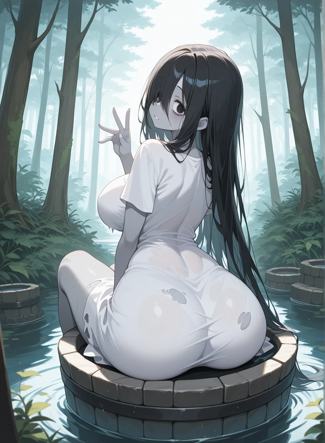 ultra detailed,((1loli)),((nsfw)),(petite),(((nude))),((squatting,open legs)),((armpit)),(((masturbation))),(((pussy juice))),(((crotch grab))),((spread pussy)),((very long hair)),((black hair)),(((afterglow))),(((excessive cum))),(((cum on hair))),(((cum on body))),((cum on breasts)),((large breasts)),(cum_pool)