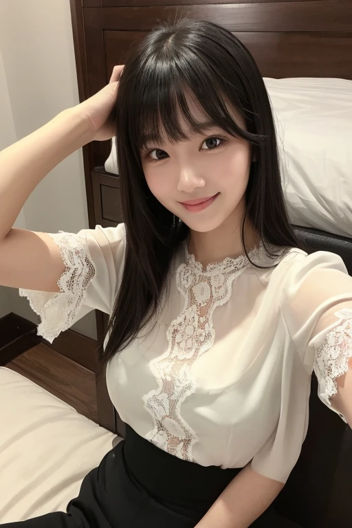 ((Highest quality)), ((masterpiece)), (detailed), One girl, Happy to see the smartphone,10th Generation、