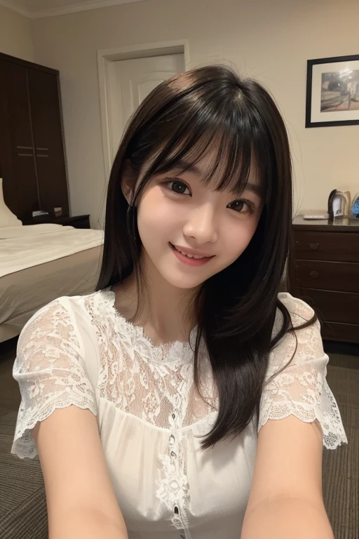 super highest quality, Face Focus, Soft Light, Ultra-high resolution, (Realistic:1.4), RAW Photos,
One Japanese woman, alone, cute, (pupil, There'There'There'There'The light in my eyes), (Beautiful face in every detail:1.3) ((High resolution detail of human skin texture:1.3) Beautiful glowing white skin (Beautiful three-dimensional effect)
indoor,Black see-through embroidered blouse (Beautiful straight bob hair all the way to the ends:1.3) Elegant and clean Intelligent and stylish
(Portraiture) Focus on pupil in high definition Diffused light from a window Beautiful gradation A kind smile (Beautiful gradation:1.3) A kind smile