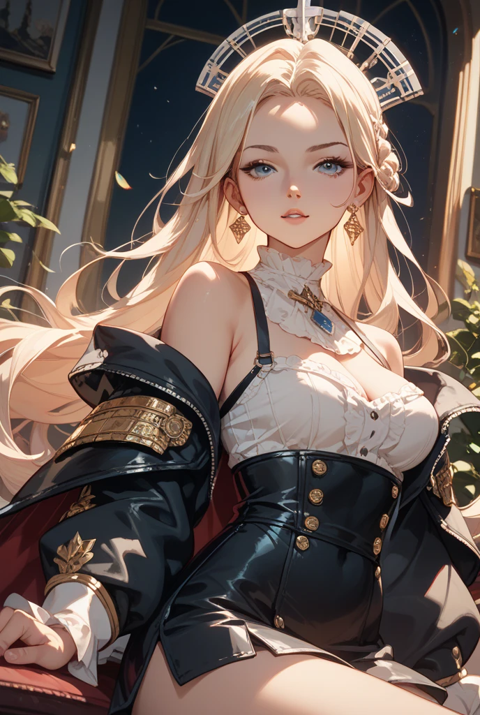 cool awesome swordman, royal looking, western style, female, pirate clothes, sexy, masterpieces, 16k HD, extreme eye and body detail, ultra lighting, see through clothes, nipple, pussy, pirate tattoo