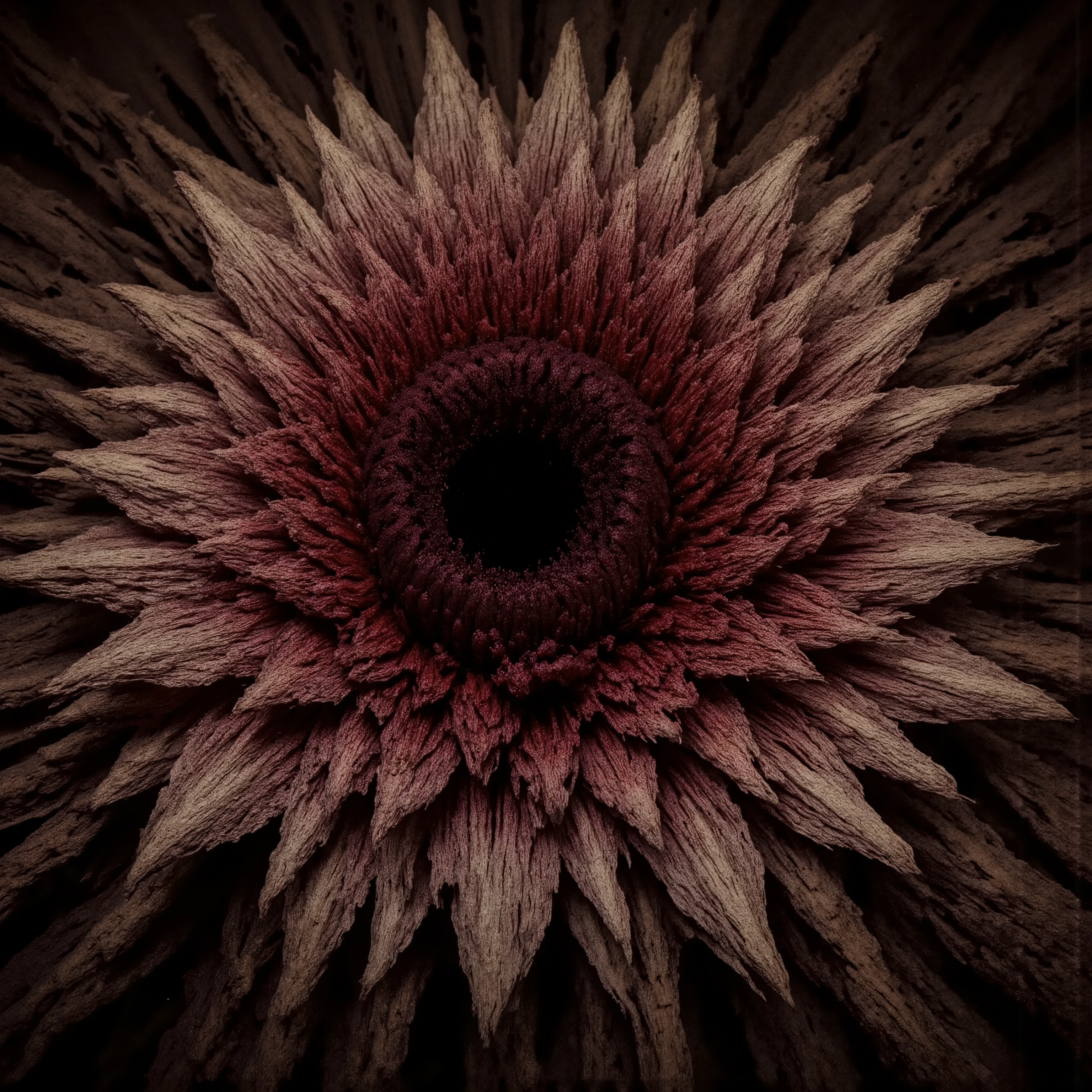 a chirophobia nightmare flower of thousands of fingers