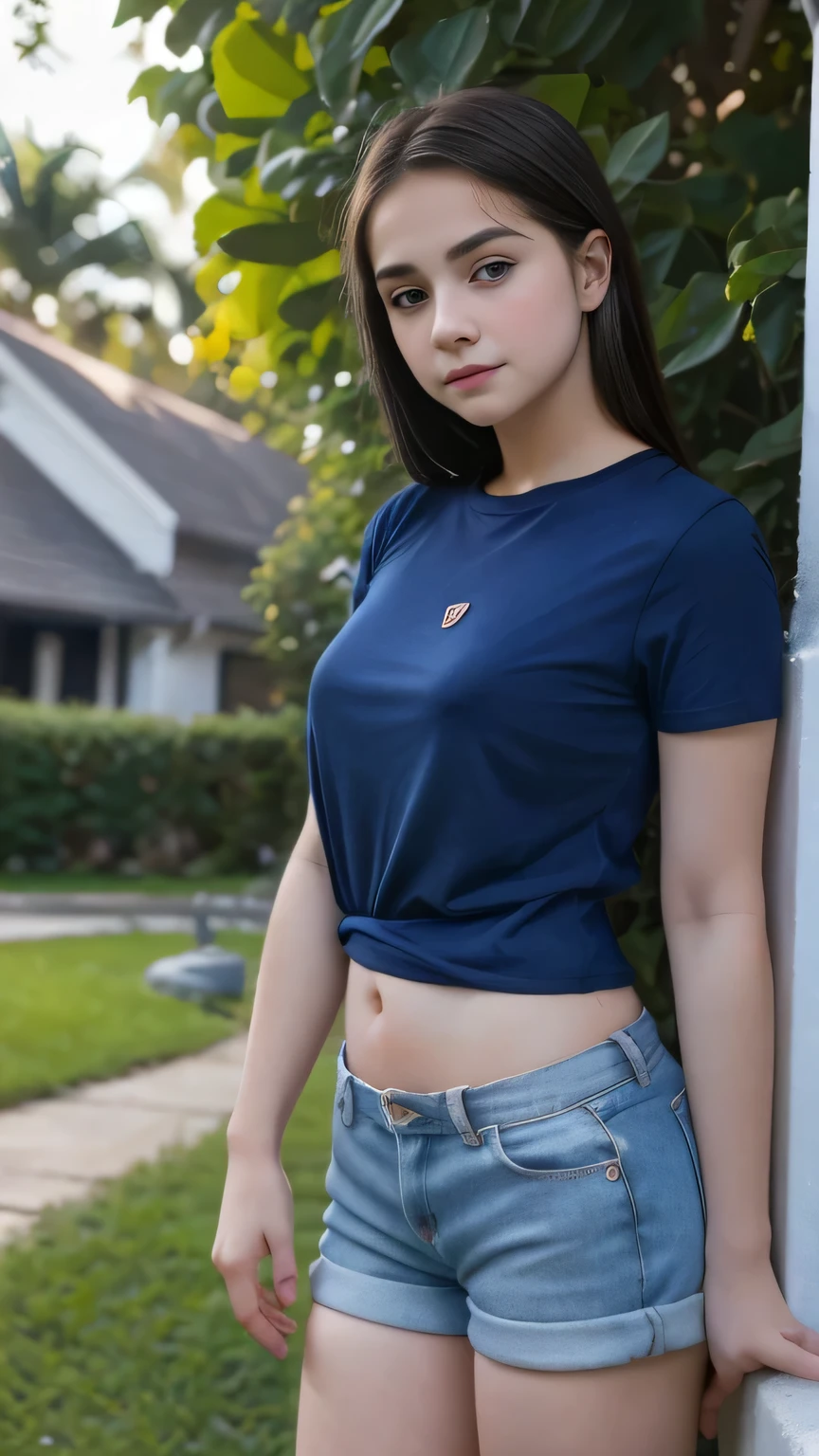Masterpiece, very detailed, beautiful detailed woman, light contrast, beautiful thighs, sad expression, beautiful underwear, hands holding breasts, realistic, small breasts, uniform, sweaty clothes, water running down thighs, hands holding crotch, beautiful hips, beautiful buttocks, look at me, painting