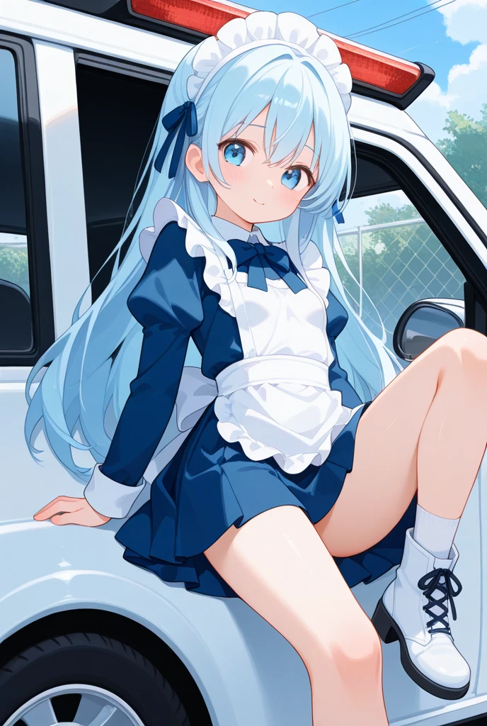 light blue Long Hair Lori Magical girl Sailor leotard beautiful girl slender Embarrassing blush Hands tied behind your back Scared Crying face Kidnapped In the car Tattered clothes