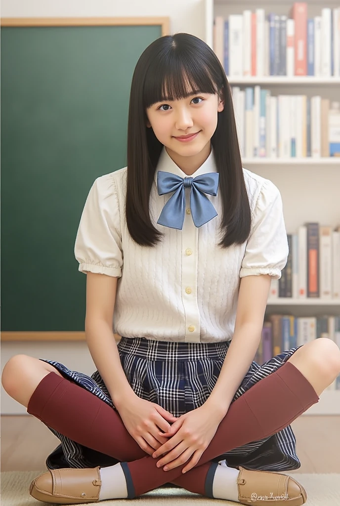 (8K, Highest quality, masterpiece: 1.2), (Realistic, photoRealistic: 1.2), sitting, (Panty shot)))), (Spread your legs)))), alone, 15 years old, (((日本のhigh school girl: 1.6))), In the classroom, Wet, Gaze at the viewer, (sit: 1.5), loafers, smile, Big Breasts, Beautiful Eyes, An empty classroom, high school girl, (short hair :1.1), Panty shot, Spread your legs, Thigh, ((Grey no-tuck mini skirt:1.5)) ,((Gray High School Blazer)), White panties, socks, Knee-length, White shirt, loafers, Realistic, ((小馬鹿にしたsmile :1.5)), ((laugh at:1.2)), lips, Brown eyes, ((Red ribbon around neck)), ((Neat no-tuck Keio skirt)), 茶色のloafers, masterpiece, Highest quality, Ultra detailed face, (((Panties that look like they can be seen))), (((Spread your legs))), ((Like peering into someone's face)), (((Raise one knee))), (((みずみずしいThigh))), squat,(((Spread your legs))), (((膝を上げてsit))), しゃがみPanty shot, Ahegao, (((Tongue out))), ahegao, Stick your tongue out, (((Fresh calves))), loafers, (((フリル付きsocks))), I can see your pants, whole body, (((しゃがんだwhole body))), On my knees, 白い清楚なsocks,